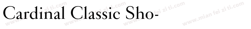 Cardinal Classic Sho字体转换